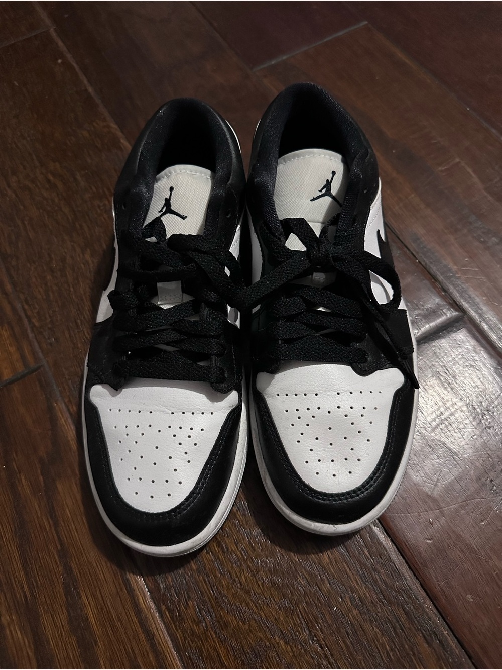 Jordan  Black and White Low-Top Sneakers